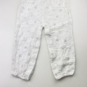 Girls anko, embroidered cotton playsuit / romper, EUC, size 2,  