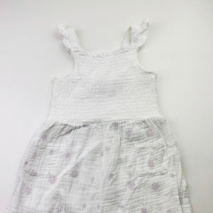 Girls anko, embroidered cotton playsuit / romper, EUC, size 2,  
