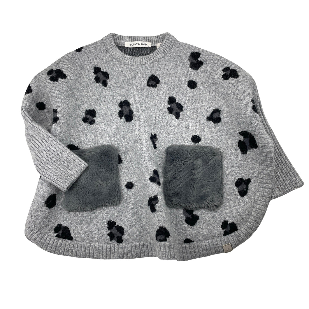 Girls Country Road, soft feel knit poncho sweater (size Small), GUC, size 2-4,  
