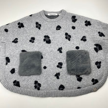Load image into Gallery viewer, Girls Country Road, soft feel knit poncho sweater (size Small), GUC, size 2-4,  