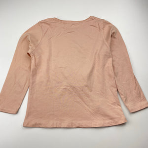Girls MNG, cotton long sleeve tee / top (cracked print), FUC, size 5-6,  
