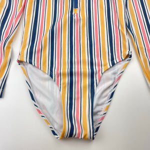 Girls Anko, long sleeve swim one-piece, EUC, size 8,  