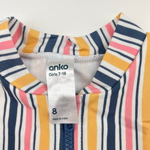 Load image into Gallery viewer, Girls Anko, long sleeve swim one-piece, EUC, size 8,  