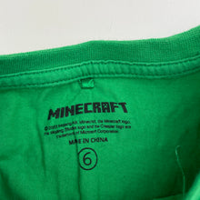 Load image into Gallery viewer, Boys Mojang, MINECRAFT cotton long sleeve tee / top, EUC, size 6,  
