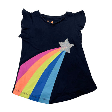 Girls Cotton On, navy cotton top, shooting star, EUC, size 4,  