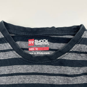 Boys Shock Resistant, striped long sleeve tee / top, FUC, size 10,  