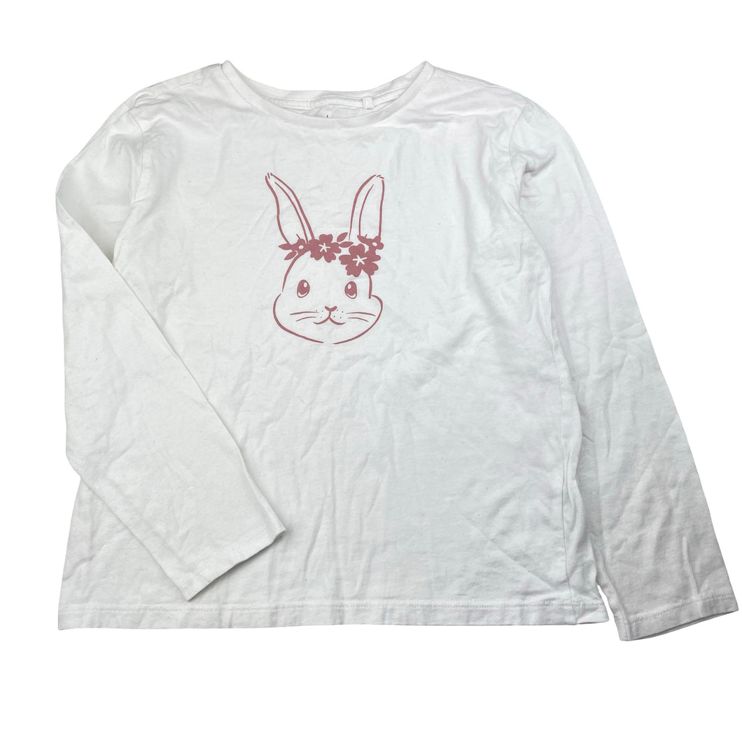 Girls Anko, cotton long sleeve tee / top, rabbit, EUC, size 9,  