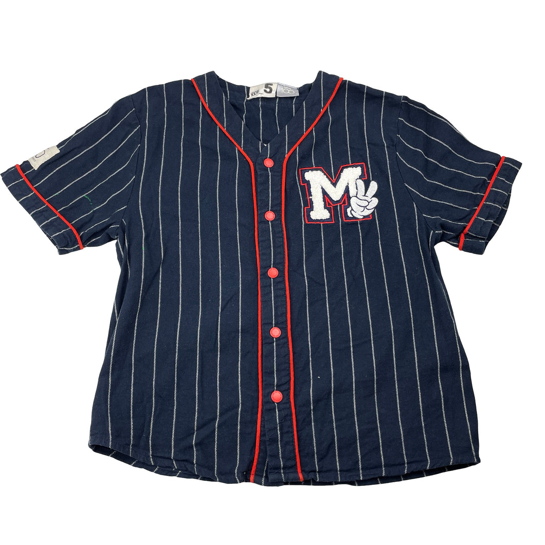 Boys Cotton On, Mickey Mouse cotton varsity style shirt / top, FUC, size 5,  