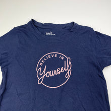 Load image into Gallery viewer, Girls anko, navy cotton tee / top, FUC, size 8,  
