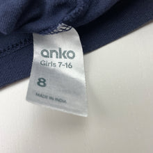 Load image into Gallery viewer, Girls anko, navy cotton tee / top, FUC, size 8,  