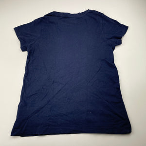 Girls anko, navy cotton tee / top, FUC, size 8,  