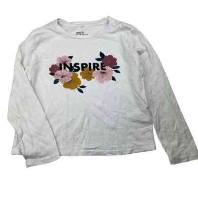 Girls anko, cotton / viscose long sleeve tee / top, GUC, size 8,  