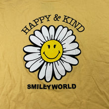 Load image into Gallery viewer, Girls SMILEY World, yellow cotton tee / top, EUC, size 8,  