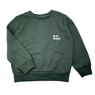 Unisex Bonds, green marle sweater / jumper, armpit to armpit: 37cm, shoulder to cuff: 38cm, EUC, size 5-6,  