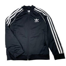Load image into Gallery viewer, Unisex Adidas, black zip-up track top, GUC, size 7-8,  