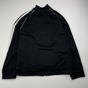 Unisex Adidas, black zip-up track top, GUC, size 7-8,  