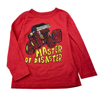 Boys JOE FRESH, cotton long sleeve tee / top, monster truck, EUC, size 5,  