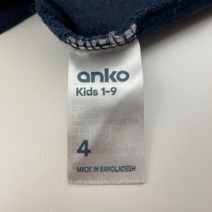Boys anko, cotton long sleeve tee / top, dinosaur, GUC, size 4,  