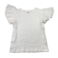 Load image into Gallery viewer, Girls Mango, broderie trim cotton tee / top, EUC, size 7,  