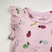 Load image into Gallery viewer, Girls Anko, pink cotton top, fruit, FUC, size 6,  