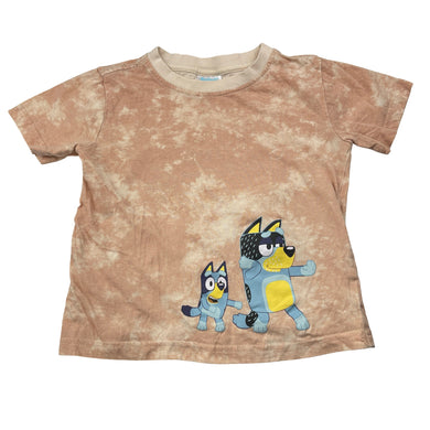 Unisex BLUEY, tie-dyed cotton tee / top, GUC, size 3,  