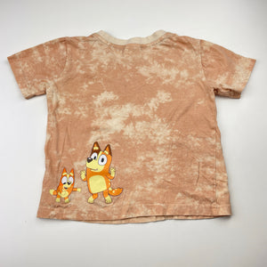 Unisex BLUEY, tie-dyed cotton tee / top, GUC, size 3,  