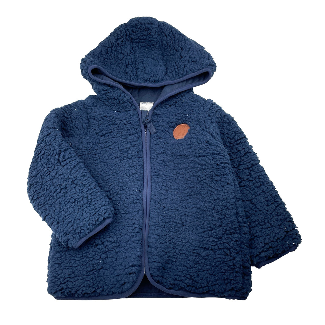 Boys Anko, soft fleece zip hoodie sweater, EUC, size 2,  
