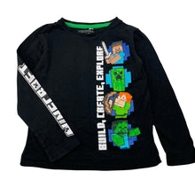 Load image into Gallery viewer, Boys Mojang, MINECRAFT cotton long sleeve tee / top, EUC, size 7,  
