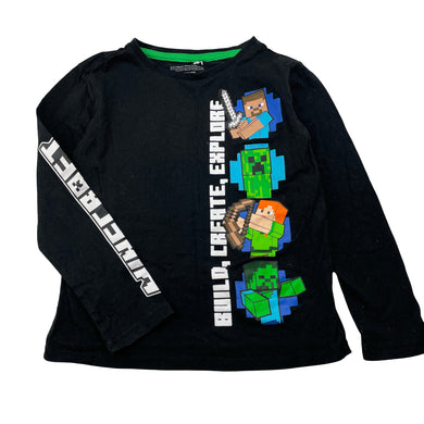 Boys Mojang, MINECRAFT cotton long sleeve tee / top, EUC, size 7,  