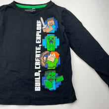 Load image into Gallery viewer, Boys Mojang, MINECRAFT cotton long sleeve tee / top, EUC, size 7,  
