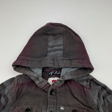 Load image into Gallery viewer, Boys QUIKSILVER, flannel cotton hooded shirt, wash fade, FUC, size 2,  
