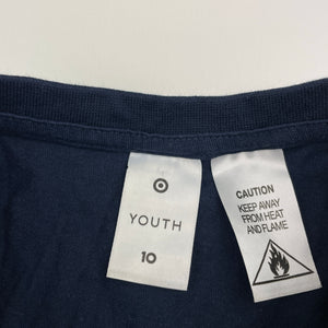 Boys Target, navy cotton pyjama tee / top, EUC, size 10,  