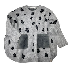 Load image into Gallery viewer, Girls Country Road, soft feel knit poncho sweater (size Large), GUC, size 8-12,  