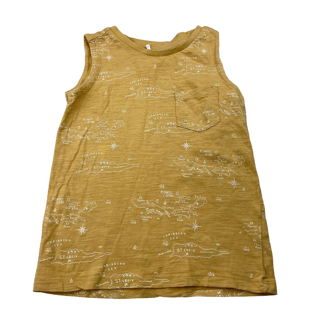 Boys Anko, yellow cotton tank top, EUC, size 3,  