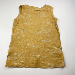 Boys Anko, yellow cotton tank top, EUC, size 3,  