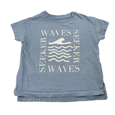 Boys Cotton On, blue cotton tee / top, surf, EUC, size 2,  