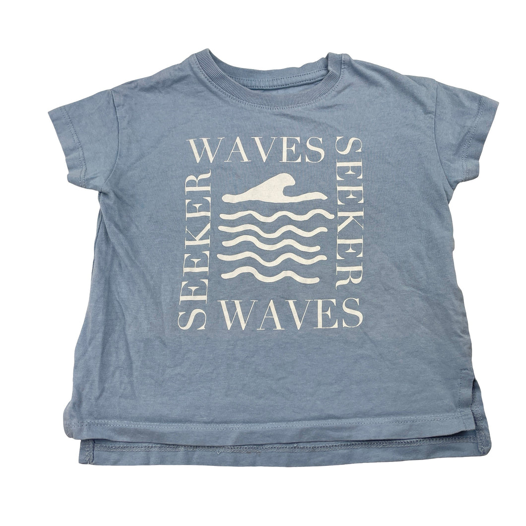 Boys Cotton On, blue cotton tee / top, surf, EUC, size 2,  