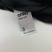 Load image into Gallery viewer, Boys Anko, black cotton long sleeve tee / top, EUC, size 3,  