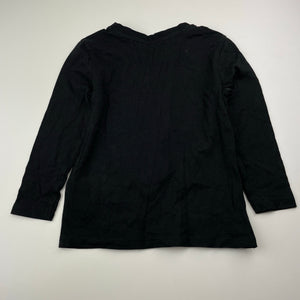 Boys Anko, black cotton long sleeve tee / top, EUC, size 3,  