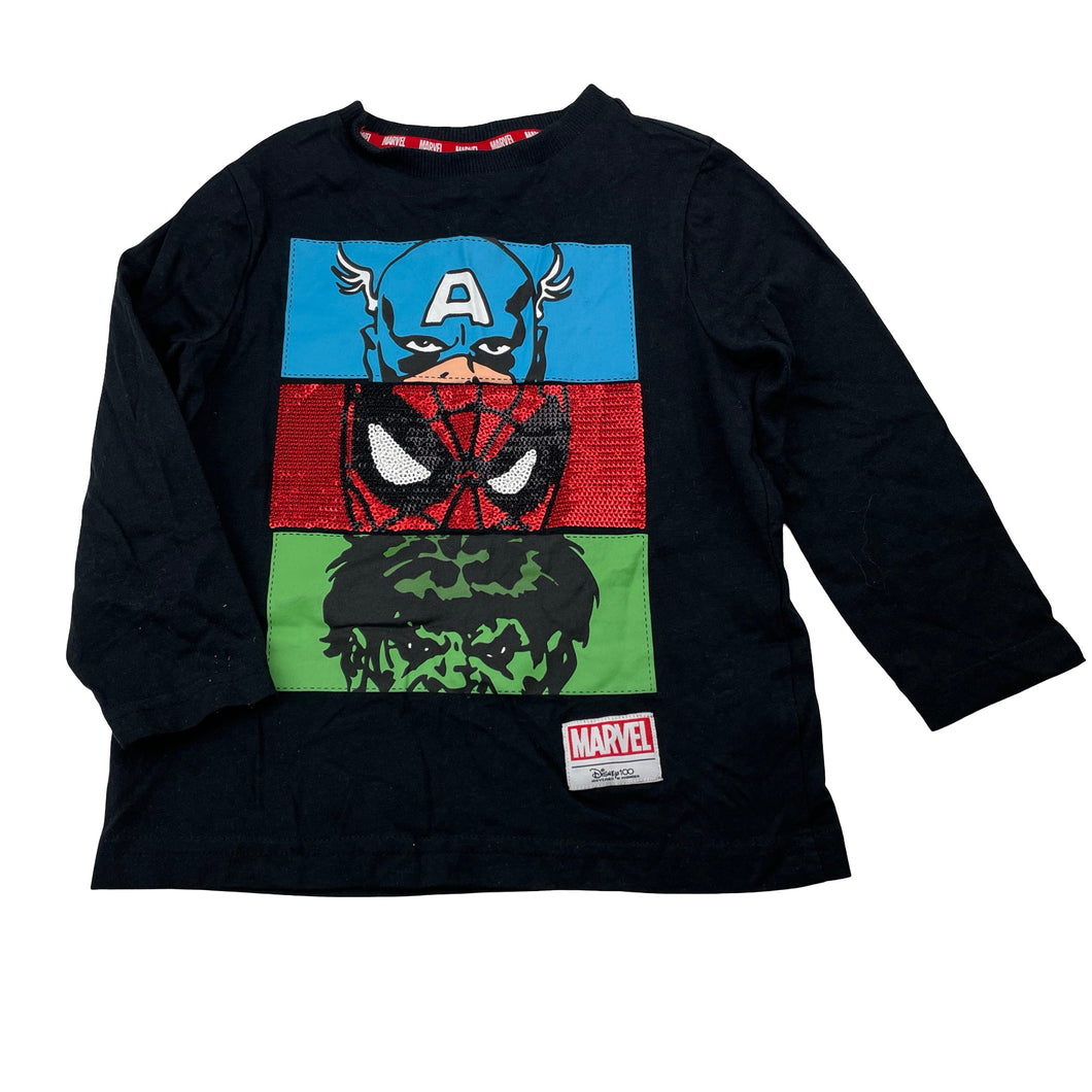 Boys MARVEL, superhero cottonlong sleeve tee / top, EUC, size 2,  