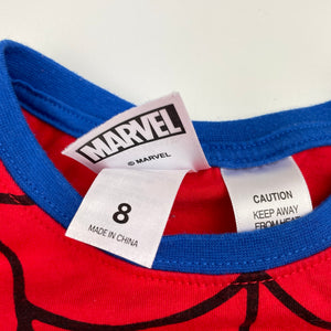 Boys MARVEL, Spiderman pyjama tee / top, EUC, size 8,  