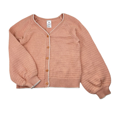 Girls Target, cotton knit balloon sleeve cardigan, EUC, size 5,  