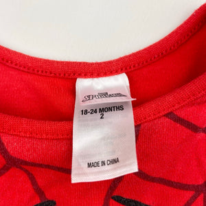 Boys MARVEL, Spiderman cotton romper / sleepsuit, FUC, size 2,  