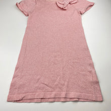 Load image into Gallery viewer, Girls H&amp;M, pink &amp; silver metallic knit dress, GUC, size 7-8, L: 59cm