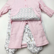 Load image into Gallery viewer, Girls Kyle &amp; Deena, cotton bodysuit, coverall, cardigan, pants, bib &amp; booties, NEW, size 000,  