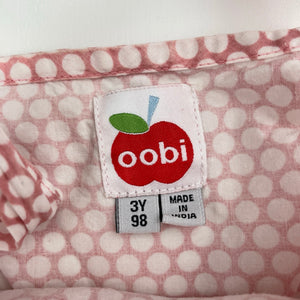 Girls Oobi, lightweight cotton summer playsuit, FUC, size 3,  