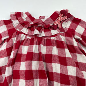 Girls Tutto Piccolo, cotton-lined flannel cotton long sleeve top, GUC, size 00,  
