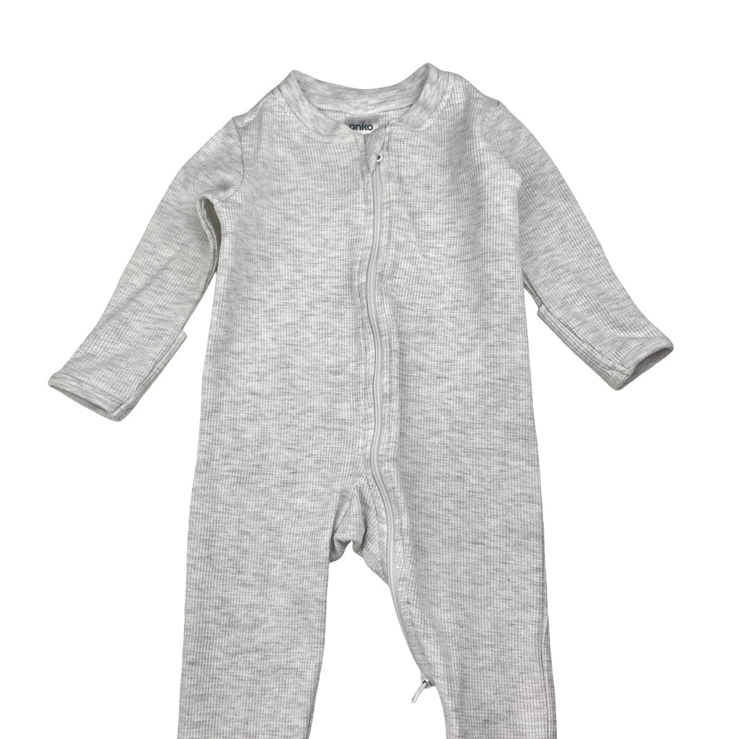 Unisex Anko, waffle zip coverall / romper, GUC, size 000,  