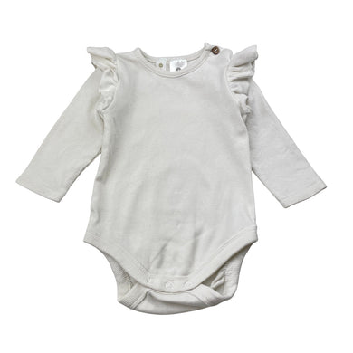 Girls Dymples, ribbed ruffle bodysuit / romper, GUC, size 00,  
