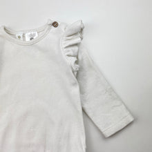 Load image into Gallery viewer, Girls Dymples, ribbed ruffle bodysuit / romper, GUC, size 00,  